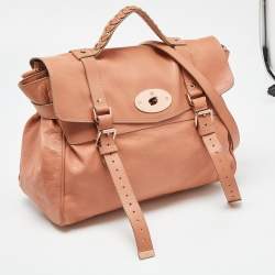 Mulberry Peach Leather Oversized Alexa Satchel