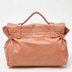 Mulberry Peach Leather Oversized Alexa Satchel