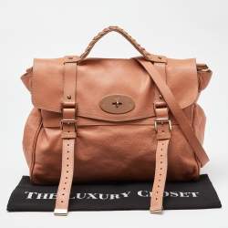 Mulberry Peach Leather Oversized Alexa Satchel