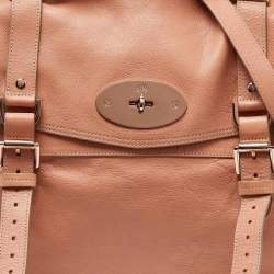 Mulberry Peach Leather Oversized Alexa Satchel