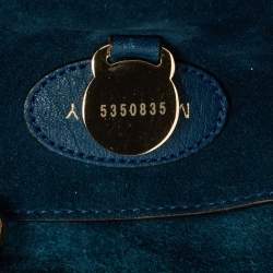 Pre Owned Mulberry Teal Blue Leather Bayswater Satchel