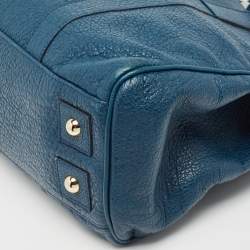 Pre Owned Mulberry Teal Blue Leather Bayswater Satchel