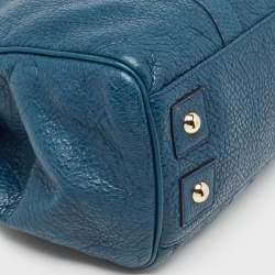 Pre Owned Mulberry Teal Blue Leather Bayswater Satchel