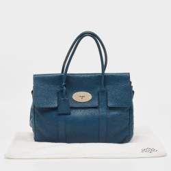 Pre Owned Mulberry Teal Blue Leather Bayswater Satchel