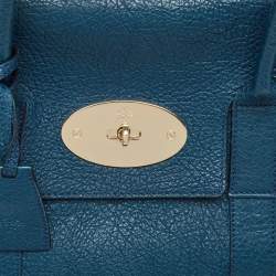 Pre Owned Mulberry Teal Blue Leather Bayswater Satchel