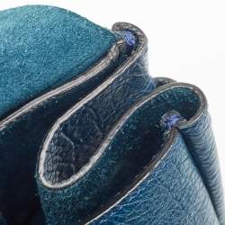 Pre Owned Mulberry Teal Blue Leather Bayswater Satchel