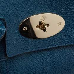 Pre Owned Mulberry Teal Blue Leather Bayswater Satchel