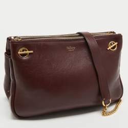 Mulberry Burgundy Leather Winsley Shoulder Bag