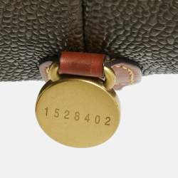 Mulberry Brown Textured Leather Zip Oversized Clutch