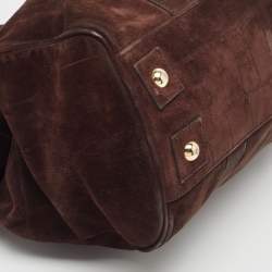 Pre Owned Mulberry Dark Brown Suede Bayswater Satchel