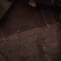 Pre Owned Mulberry Dark Brown Suede Bayswater Satchel