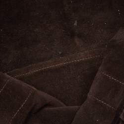 Pre Owned Mulberry Dark Brown Suede Bayswater Satchel