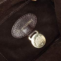 Pre Owned Mulberry Dark Brown Suede Bayswater Satchel