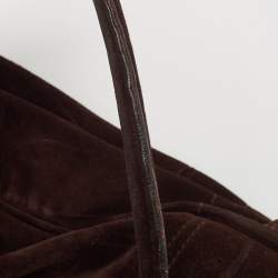 Pre Owned Mulberry Dark Brown Suede Bayswater Satchel
