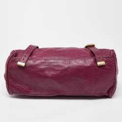 Mulberry Fuchsia Leather Oversized Alexa Satchel