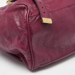Mulberry Fuchsia Leather Oversized Alexa Satchel