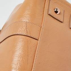 Mulberry Beige Patent Leather Bayswater Satchel