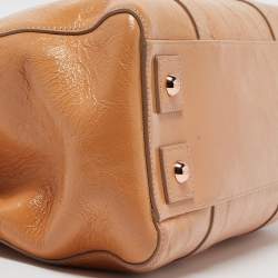 Mulberry Beige Patent Leather Bayswater Satchel
