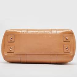 Mulberry Beige Patent Leather Bayswater Satchel