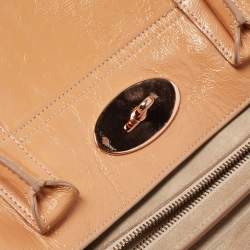 Mulberry Beige Patent Leather Bayswater Satchel