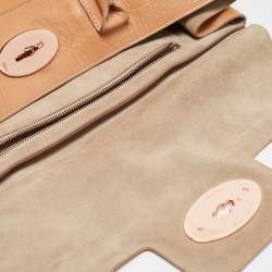 Mulberry Beige Patent Leather Bayswater Satchel