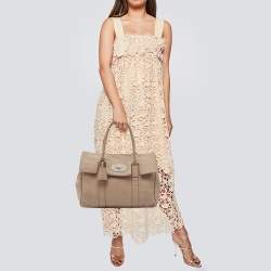 Pre Owned Mulberry Beige Leather Bayswater Satchel