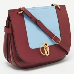 Mulberry Burgundy/Blue Leather Amberley Shoulder Bag