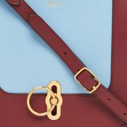 Mulberry Burgundy/Blue Leather Amberley Shoulder Bag
