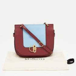 Mulberry Burgundy/Blue Leather Amberley Shoulder Bag