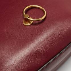 Mulberry Burgundy/Blue Leather Amberley Shoulder Bag