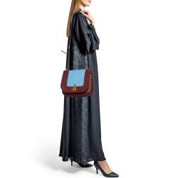 Mulberry Burgundy/Blue Leather Amberley Shoulder Bag
