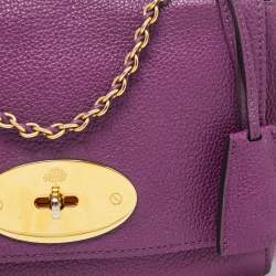 Pre Owned Mulberry Magenta Leather Small Lily Shoulder Bag