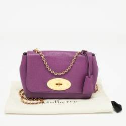 Pre Owned Mulberry Magenta Leather Small Lily Shoulder Bag