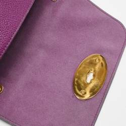 Pre Owned Mulberry Magenta Leather Small Lily Shoulder Bag