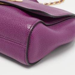 Pre Owned Mulberry Magenta Leather Small Lily Shoulder Bag