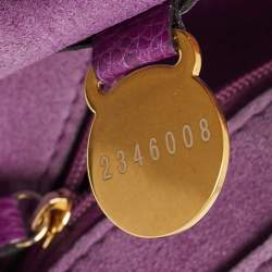 Pre Owned Mulberry Magenta Leather Small Lily Shoulder Bag