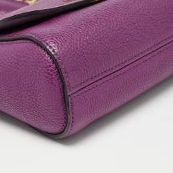 Pre Owned Mulberry Magenta Leather Small Lily Shoulder Bag