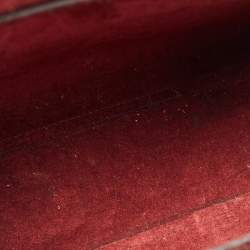 Pre Owned Mulberry Burgundy Croc Leather Small Bayswater Satchel