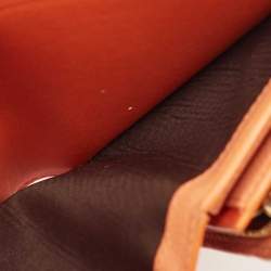 Mulberry Orange Leather Flap Continental Wallet