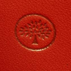 Mulberry Orange Leather Flap Continental Wallet