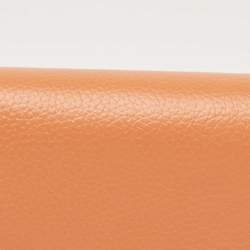 Mulberry Orange Leather Flap Continental Wallet