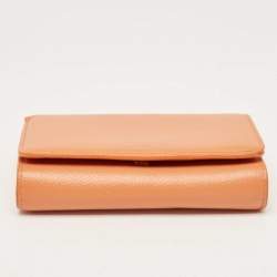 Mulberry Orange Leather Flap Continental Wallet