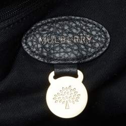 Mulberry Black Leather Effie Flap Hobo