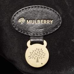 Mulberry Black Croc Embossed Leather Bayswater Satchel