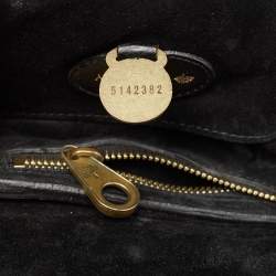 Mulberry Black Croc Embossed Leather Bayswater Satchel