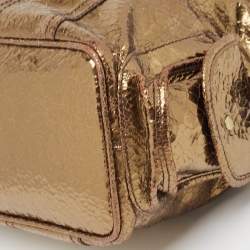 Mulberry Gold/Brown Crackled Foil and Leather Small Jody Tote