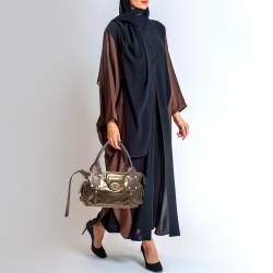 Mulberry Gold/Brown Crackled Foil and Leather Small Jody Tote