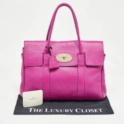 Mulberry Fuchsia Leather Bayswater Satchel