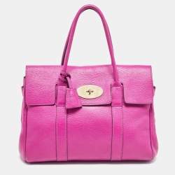 Mulberry Fuchsia Leather Bayswater Satchel