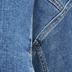 Munthe Blue Denim Crystal Fringed Jacket and Jeans Set XS/S Waist 28"